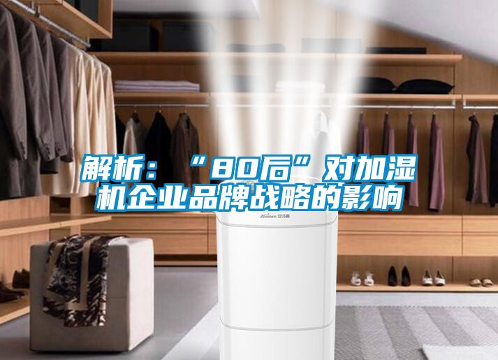 解析:“80后”對加濕機企業品牌戰略的影響